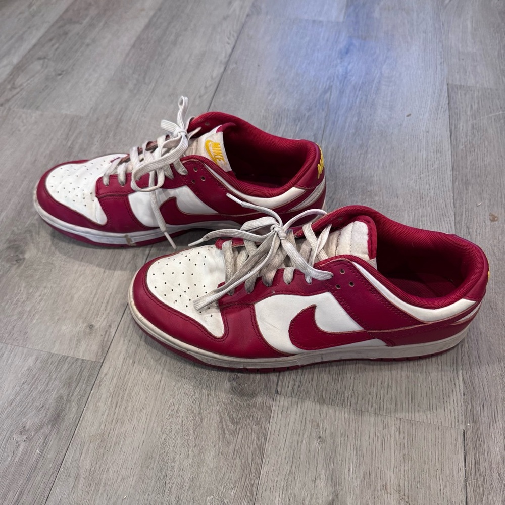 Nike Men's Athletic Shoes in White and Red